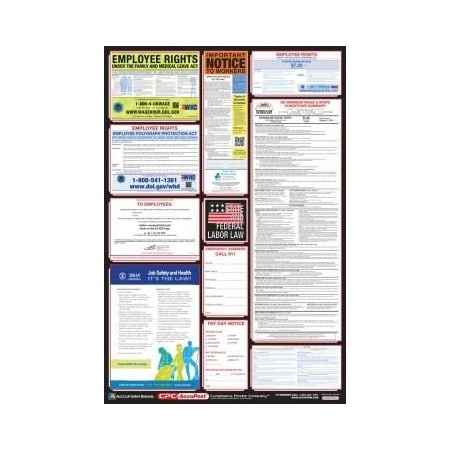 OSHA SAFETY POSTER COMBO STATE, PPG300ND